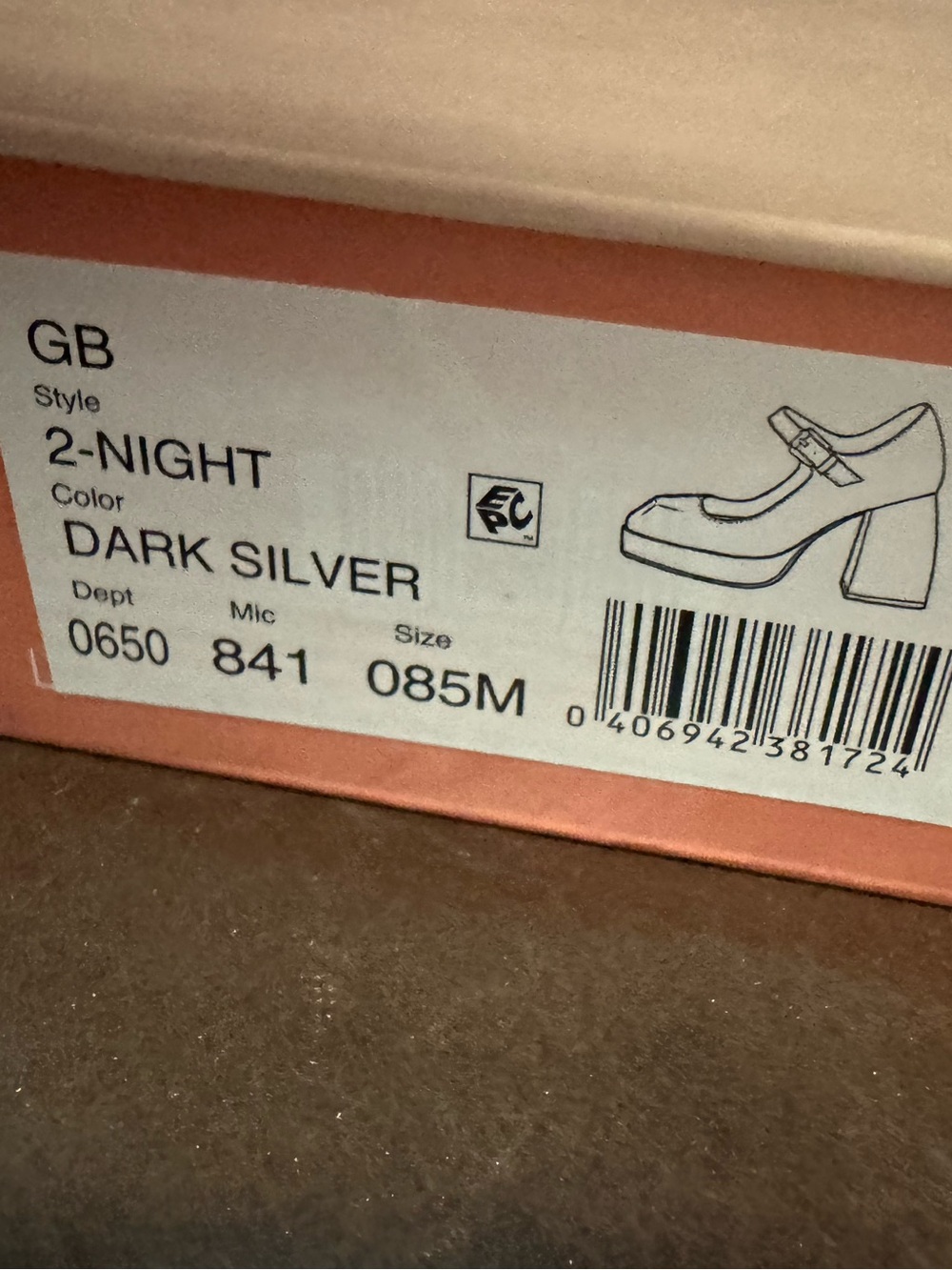 NIB Gianni Bini Sparkle Mary Jane Platform Heels - Silver - Picture 4 of 5